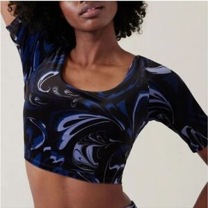 ATHLETA Exhilarate Velvet Crop A-C, Size Large,  NWT